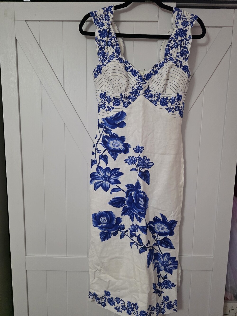 FARM Rio Casade Floral Linen Mididress - Picture 7 of 8